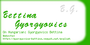 bettina gyorgyovics business card